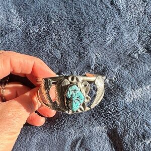 vintage Silver and Turquoise native Bracelet